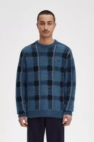 Glitch Tartan Herrenpullover