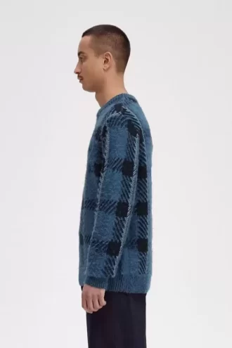 Glitch Tartan Herrenpullover