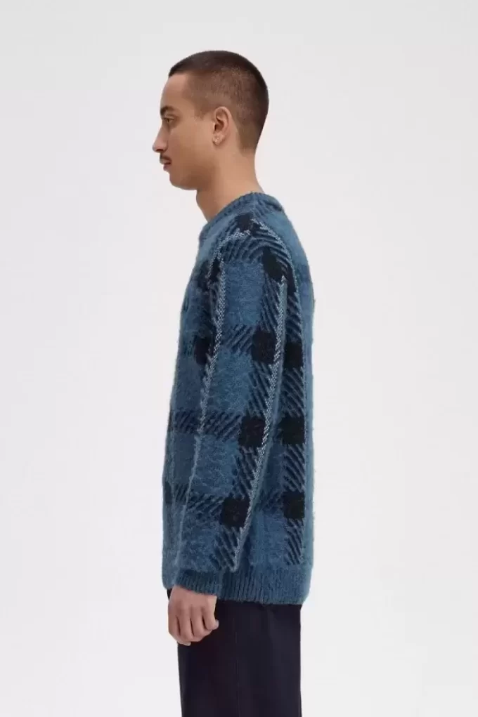 Glitch Tartan Herrenpullover