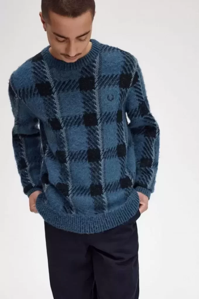 Glitch Tartan Herrenpullover