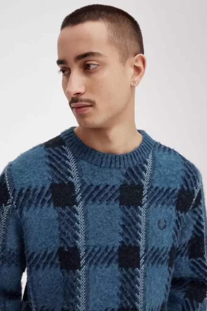 Glitch Tartan Herrenpullover