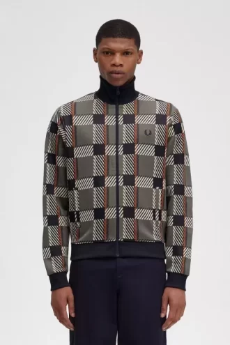Glitch Tartan Trainingsjacken für Herren