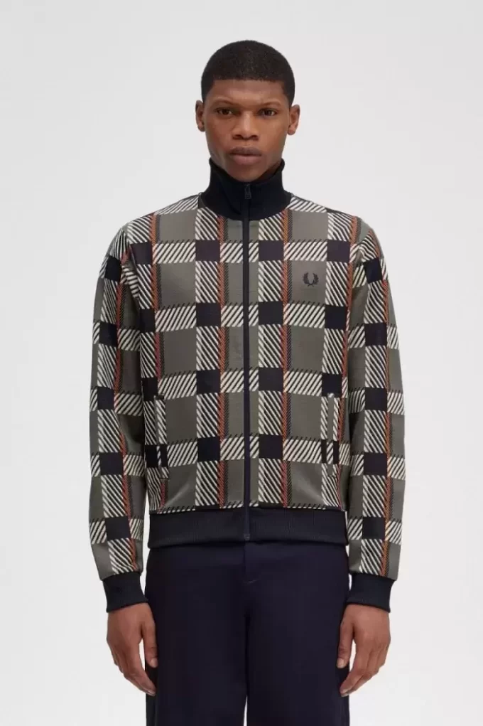 Glitch Tartan Trainingsjacken für Herren