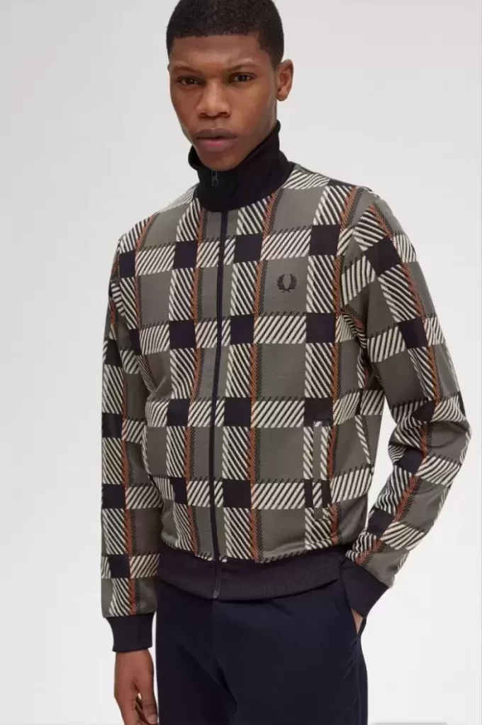Glitch Tartan Trainingsjacken für Herren