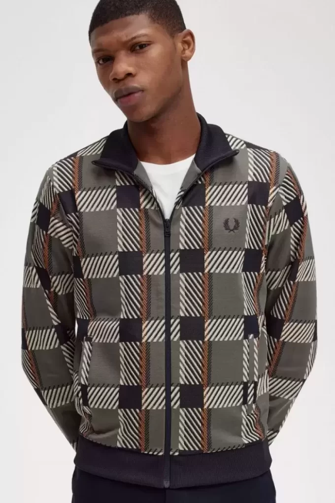 Glitch Tartan Trainingsjacken für Herren