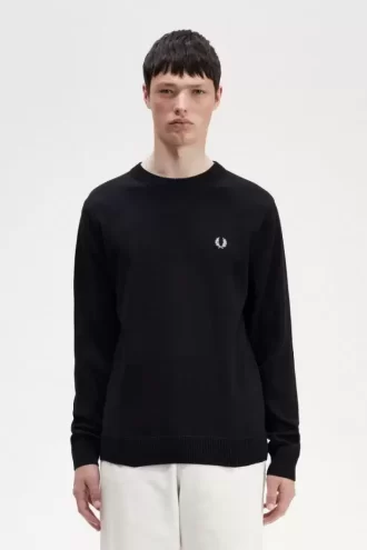 Grafischer Lorbeerkranz-Herrenpullover