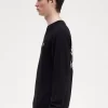 Grafischer Lorbeerkranz-Herrenpullover