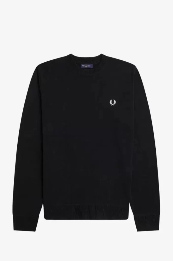 Grafischer Lorbeerkranz-Herrenpullover