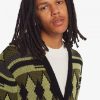 Grober Jacquard-Cardigan