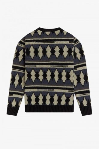 Grober Jacquard-Pullover