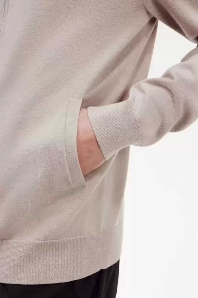 Herren-Cardigan mit durchgehendem Reißverschluss