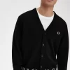 Herren-Cardigan mit Lorbeerkranzbesatz