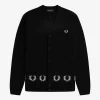 Herren-Cardigan mit Lorbeerkranzbesatz