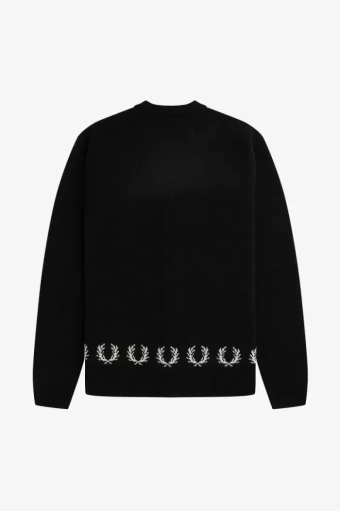 Herren-Cardigan mit Lorbeerkranzbesatz