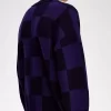 Herren-Cardigan mit Schachbrettmuster