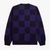 Herren-Cardigan mit Schachbrettmuster