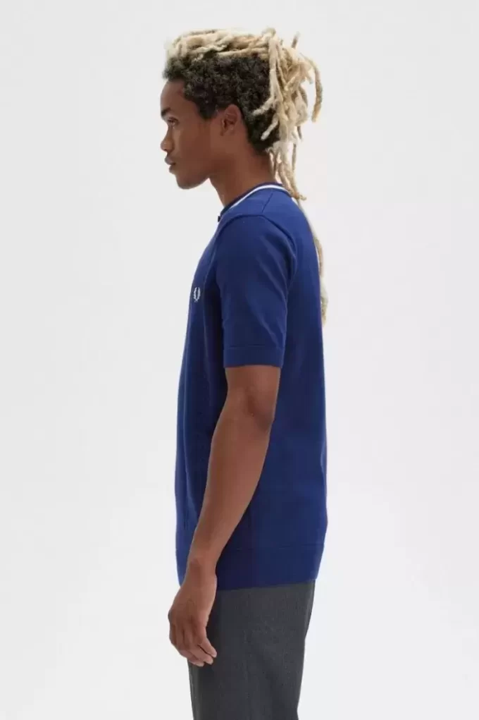 Herren-Henley-Shirt mit Zopfmuster