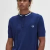 Herren-Henley-Shirt mit Zopfmuster