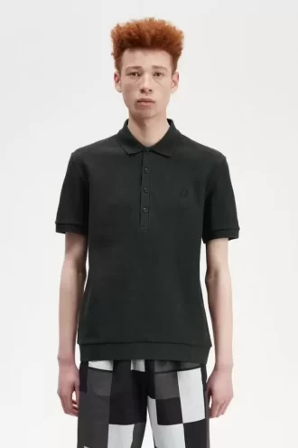 Herren-Poloshirt aus Baumwolle mit Wabenmuster