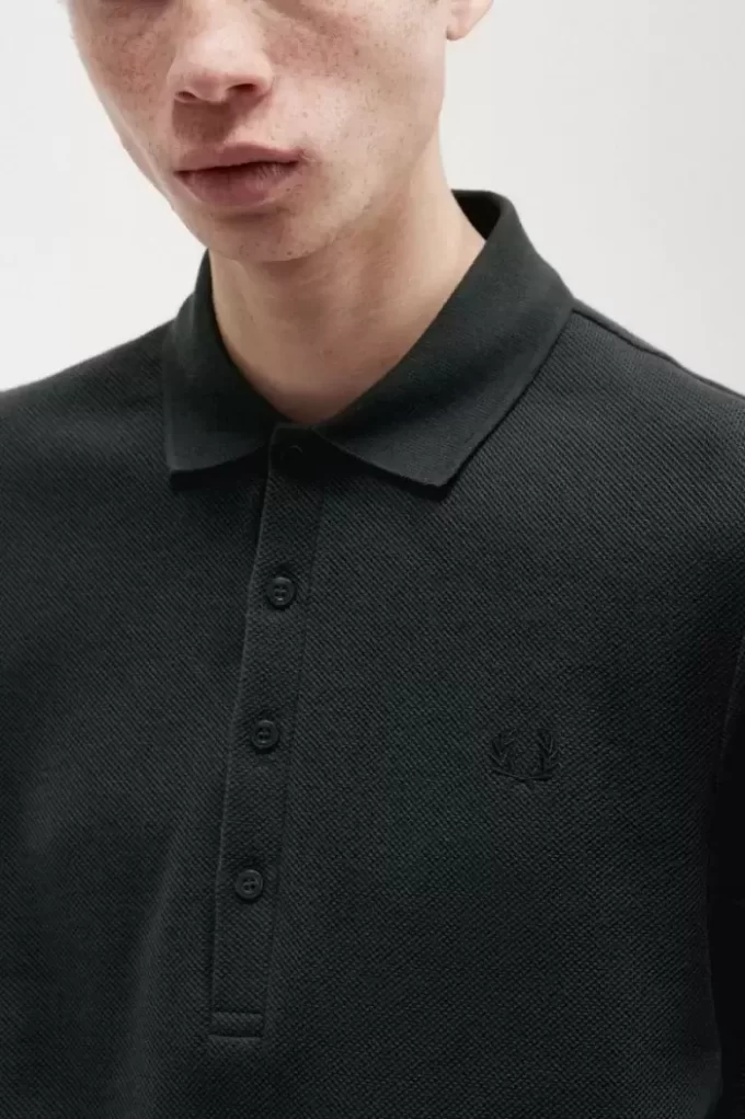 Herren-Poloshirt aus Baumwolle mit Wabenmuster
