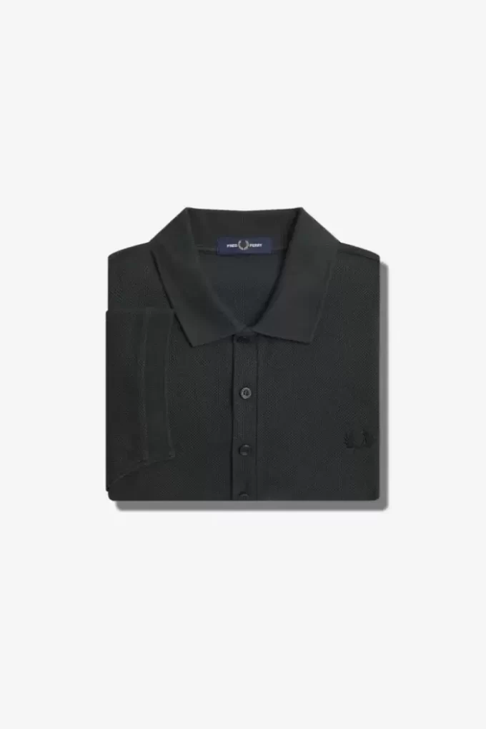 Herren-Poloshirt aus Baumwolle mit Wabenmuster