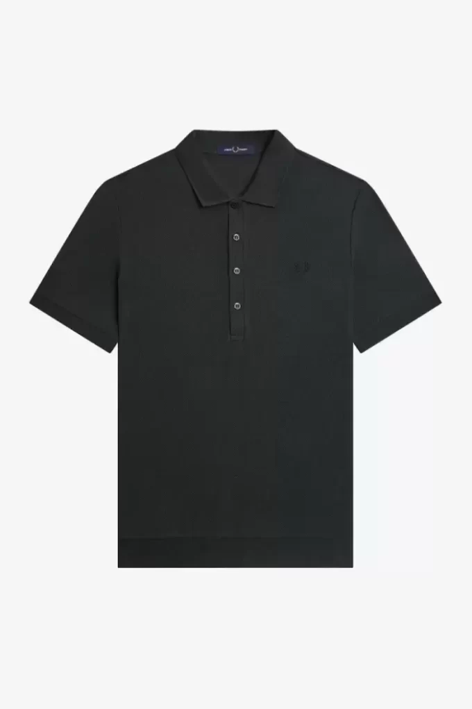Herren-Poloshirt aus Baumwolle mit Wabenmuster