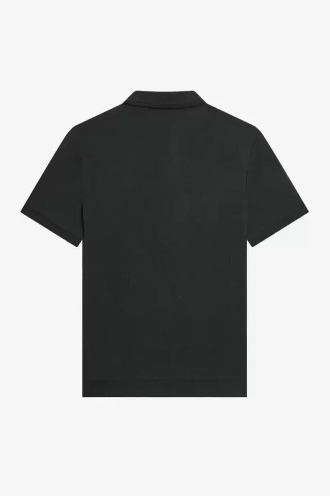 Herren-Poloshirt aus Baumwolle mit Wabenmuster