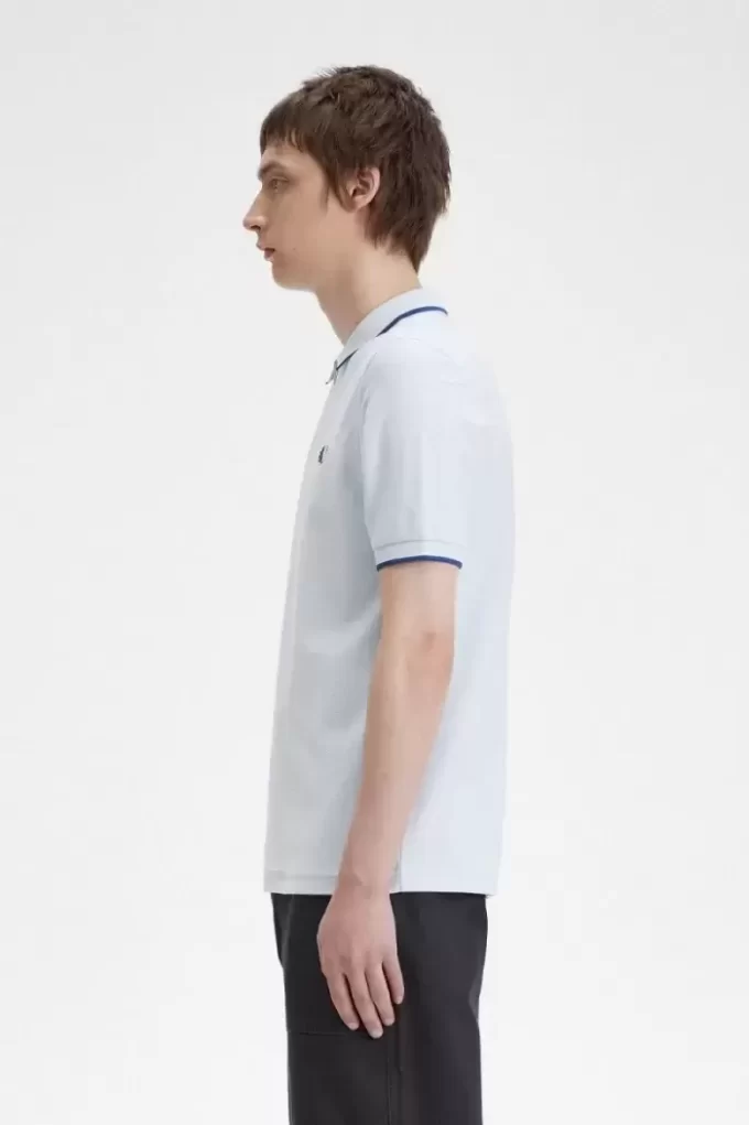 Herren-Poloshirt aus Crêpe-Piqué mit Reißverschluss