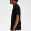 Herren-Poloshirt aus Crêpe-Piqué mit Reißverschluss