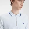 Herren-Poloshirt aus Crêpe-Piqué mit Reißverschluss