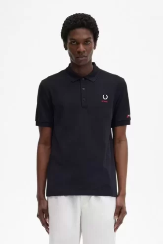 Herren-Poloshirt mit bedruckten Ärmeln
