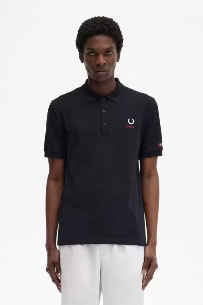 Herren-Poloshirt mit bedruckten Ärmeln