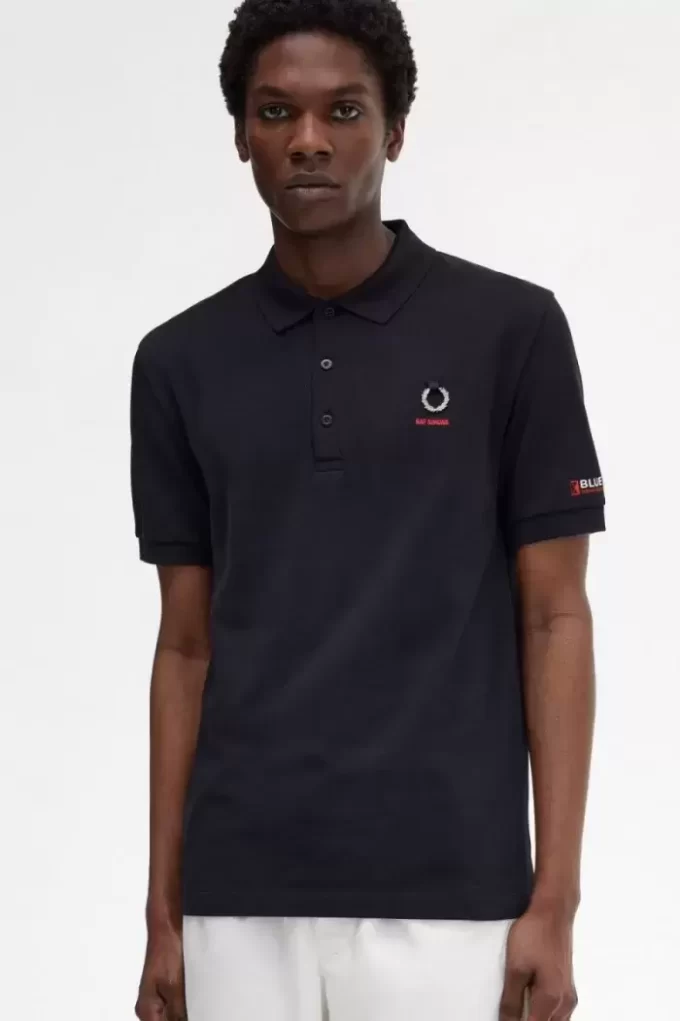 Herren-Poloshirt mit bedruckten Ärmeln