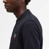 Herren-Poloshirt mit bedruckten Ärmeln