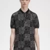 Herren-Poloshirt mit Blockgrafik