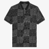 Herren-Poloshirt mit Blockgrafik