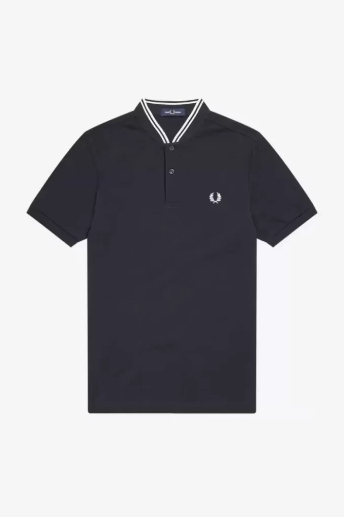 Herren-Poloshirt mit Bomberkragen