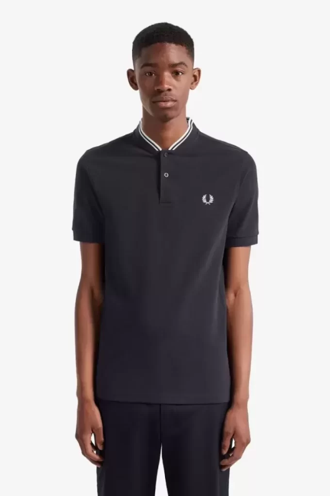 Herren-Poloshirt mit Bomberkragen