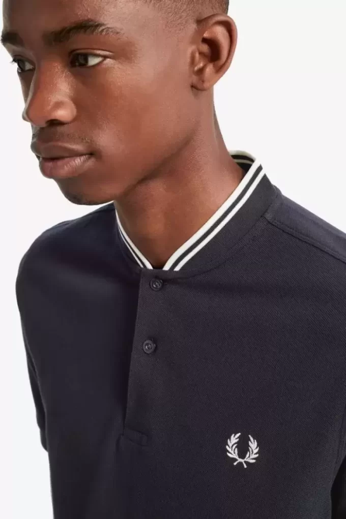 Herren-Poloshirt mit Bomberkragen