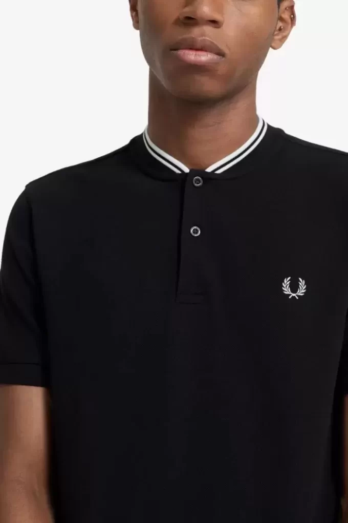 Herren-Poloshirt mit Bomberkragen