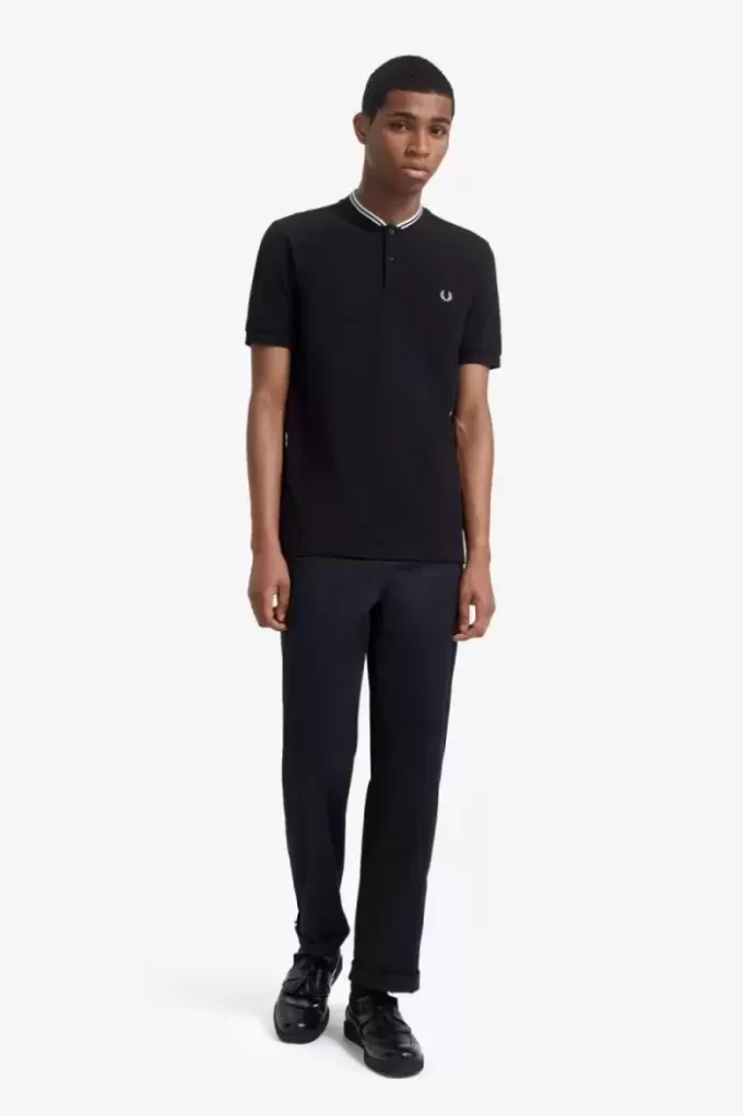 Herren-Poloshirt mit Bomberkragen
