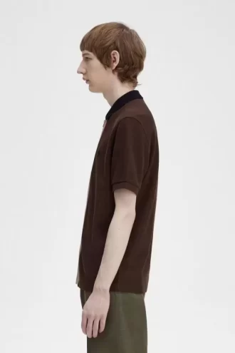 Herren-Poloshirt mit durchgehendem Reißverschluss