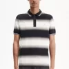 Herren-Poloshirt mit Farbverlaufsstreifen