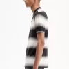 Herren-Poloshirt mit Farbverlaufsstreifen