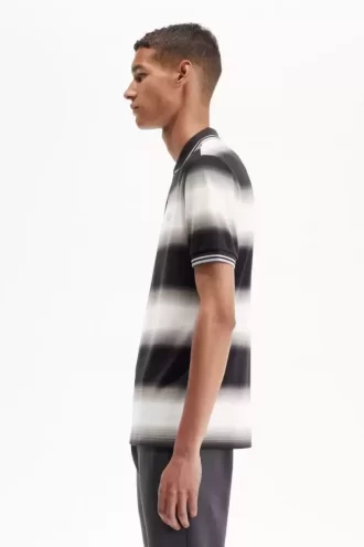 Herren-Poloshirt mit Farbverlaufsstreifen