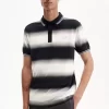 Herren-Poloshirt mit Farbverlaufsstreifen