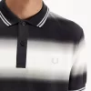Herren-Poloshirt mit Farbverlaufsstreifen