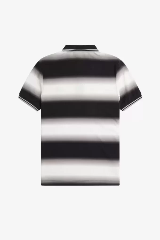 Herren-Poloshirt mit Farbverlaufsstreifen