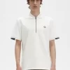 Herren-Poloshirt mit halbem Reißverschluss