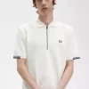 Herren-Poloshirt mit halbem Reißverschluss